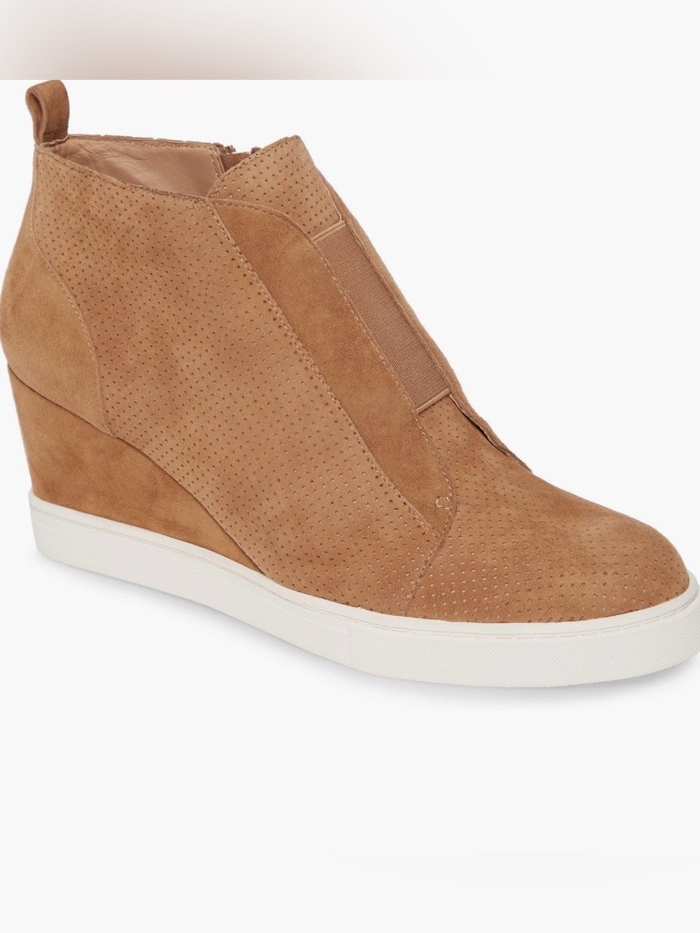 Linea Paolo Women’s 7 Felicia Wedge
Sneaker in Tan Suede (EUC - Worn Once)